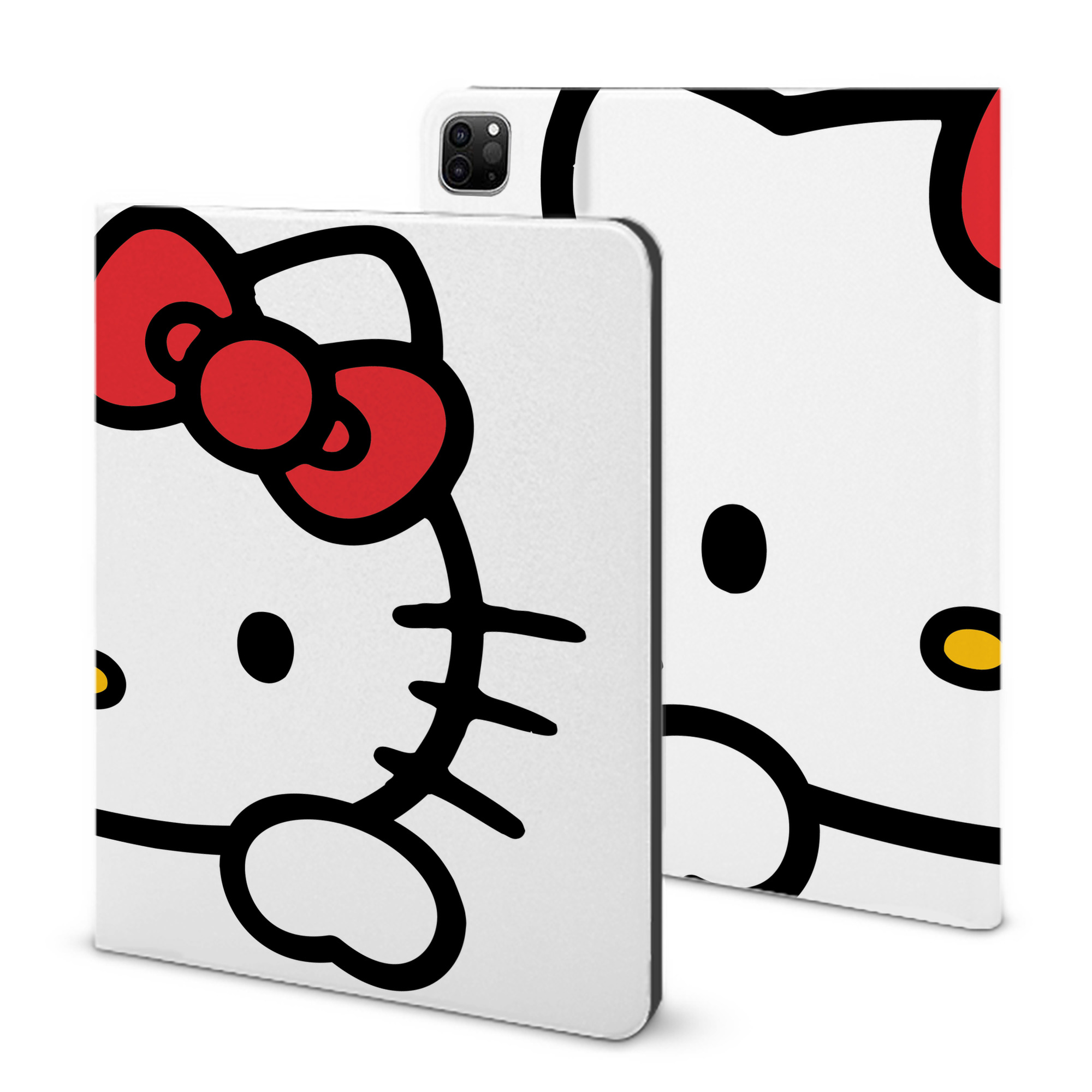 （画像用） Hello Kitty ハローキティ IPad ケース ブック型 PUレザー TPU 耐衝撃 軽量 薄型 ペン収納なし 全面保護 IPad 各モデル対応